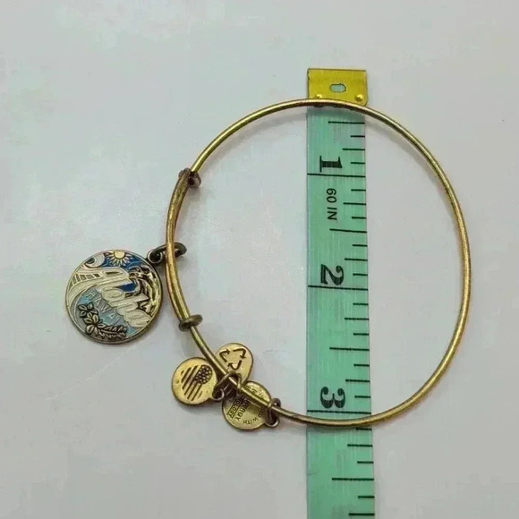 Alex & Ani Aloha Hawaii Charm goldtone Expandable Bangle Bracelet - Picture 3 of 4